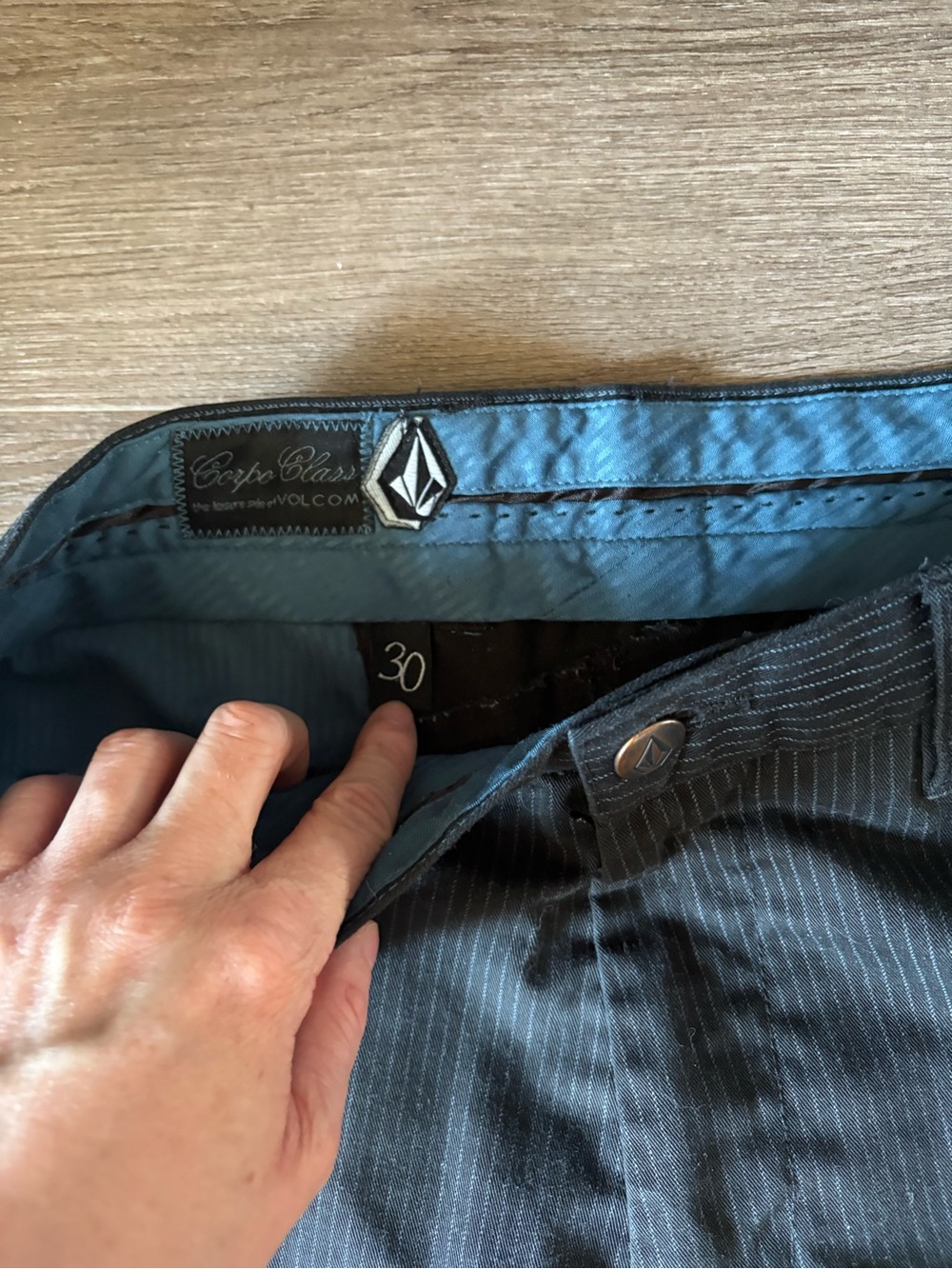 Volcom Men's Dark Pinstripe Shorts - Picture 2 of 3